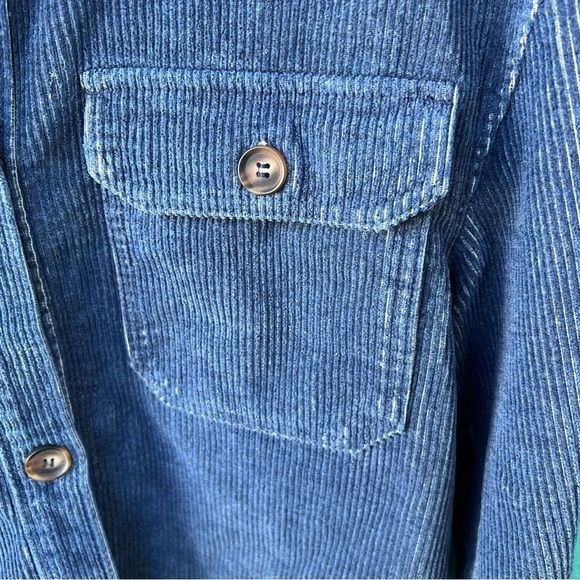 ANTHROPOLOGIE AVEC LES FILLES BLUE WALE CORDUROY BOXY JACKET SIZE LARGE - Picture 6 of 11